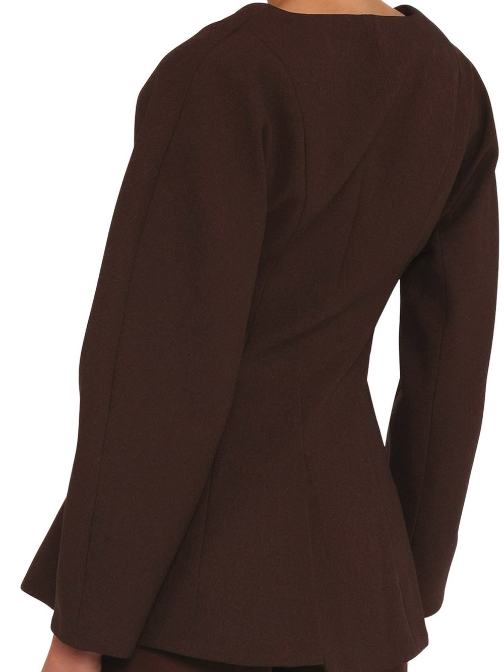 Petal & Pup Chocolate Brown Deep V Single-Button Jacket - Picture 2 of 6
